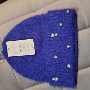 A NEW DAY WOMENS BLUE SPARKLY BEANIE. NWT